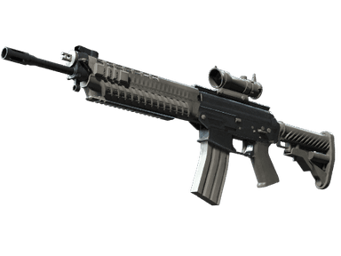 Souvenir SG 553 | Damascus Steel (Well-Worn)