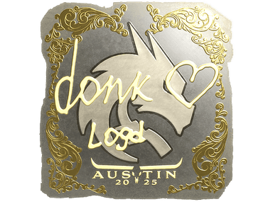 Sticker | donk (Gold) | Austin 2025