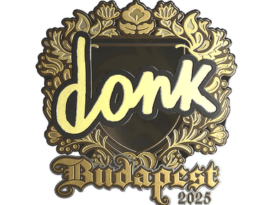 Sticker | donk (Gold) | Budapest 2025