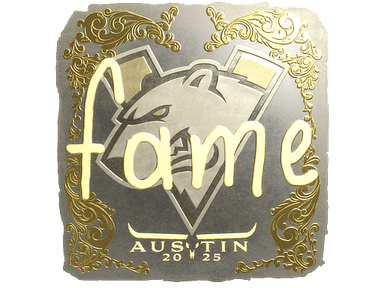 Sticker | fame (Gold) | Austin 2025