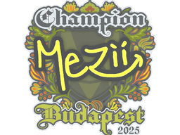 Sticker | mezii (Champion) | Budapest 2025