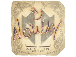 Sticker | noway | Austin 2025