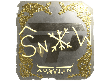 Sticker | snow (Gold) | Austin 2025