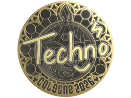 Sticker | Techno4K (Gold) | Cologne 2026