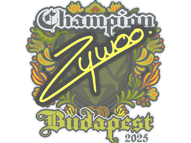 Sticker | ZywOo (Champion) | Budapest 2025