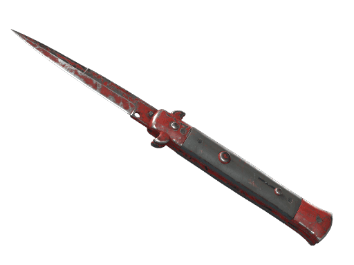 ★ Stiletto Knife | Crimson Web (Battle-Scarred)